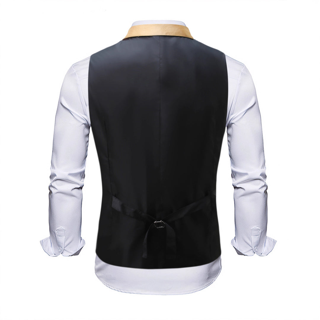 Herren Pailletten-Weste mit Schalkragen und Doppelreiher Shop Nory