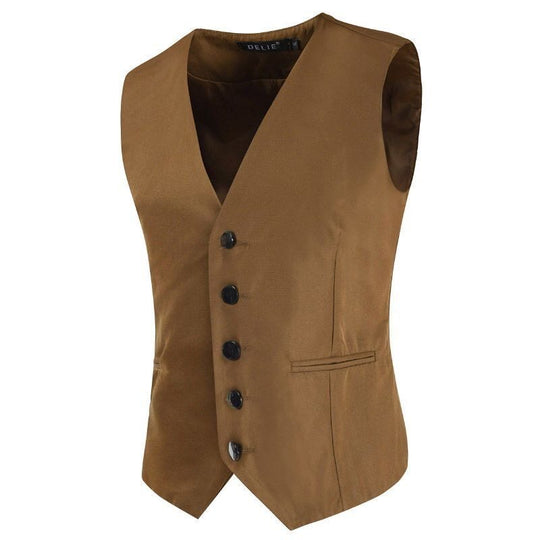 Herren Satin-Smokingsweste mit taillierter Passform, V-Ausschnitt und eleganter Knopfleiste Shop Nory