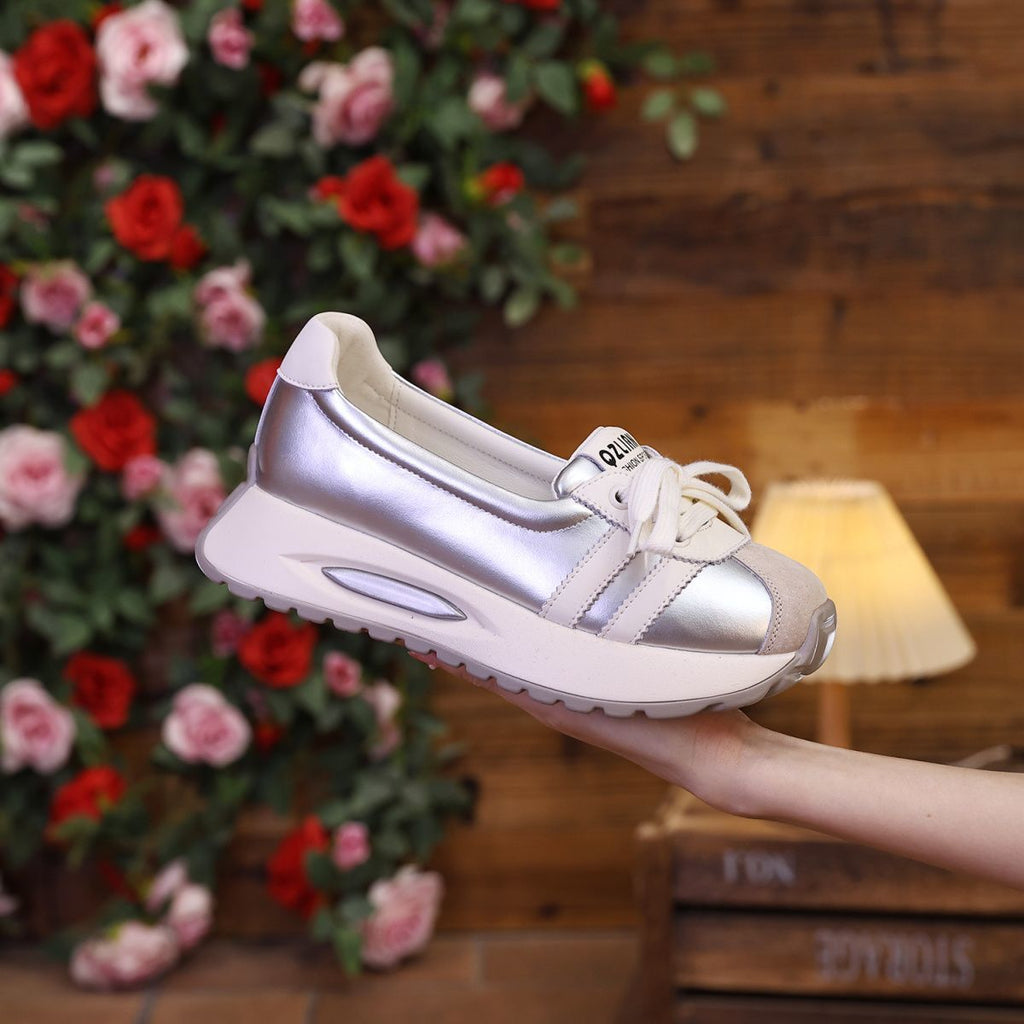 Damen Komfortable Sneakers im modischen Mix aus Textil