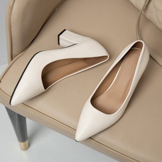 Damen elegante Pumps mit blockierendem Absatz Shopnory