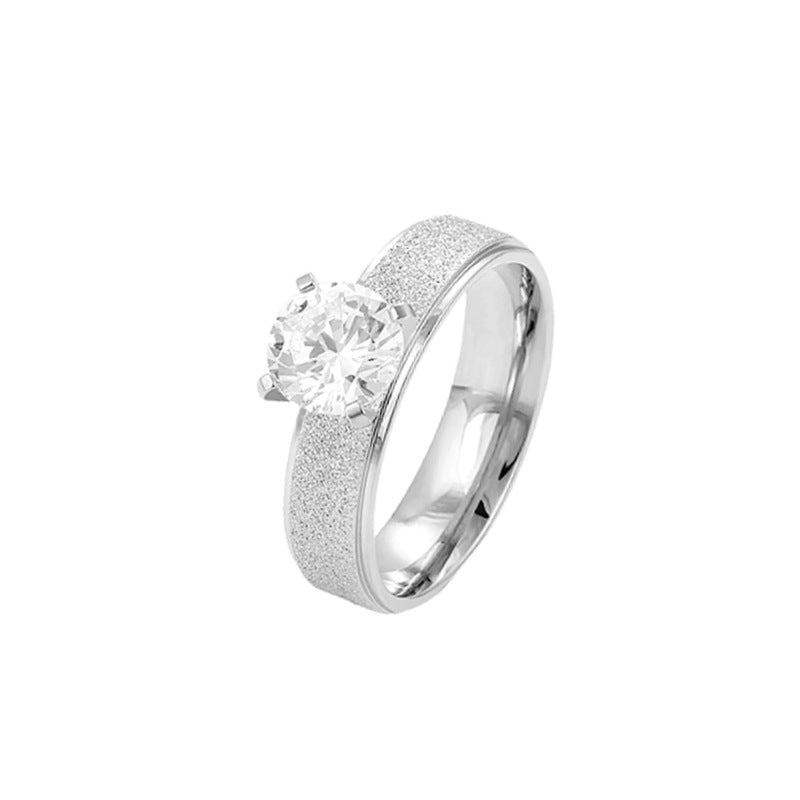 Damen Eleganter Ring aus hochwertigem Edelstahl mit strukturierter Oberfläche Shop Nory