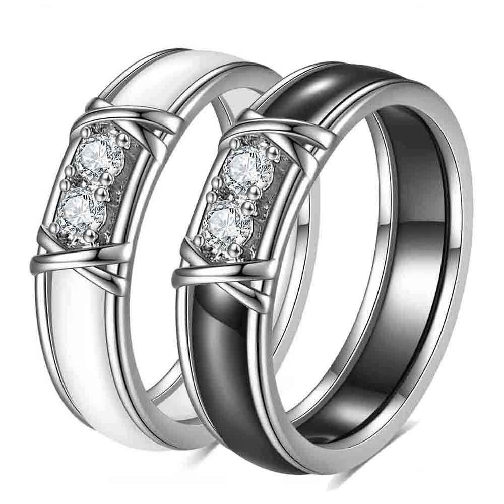 Herren Ring mit elegantem Design und funkelnden Zirkonia Shop Nory