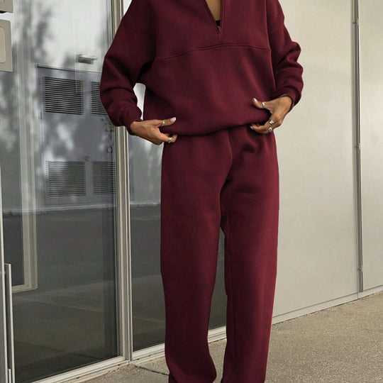 Damen nan weiches Lounge-Set mit weitem Sweatpullover und taillenhoher Jogginghose Shop Nory