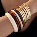 Damen Armreifen-Set mit eleganten, strukturierten Designs Shop Nory