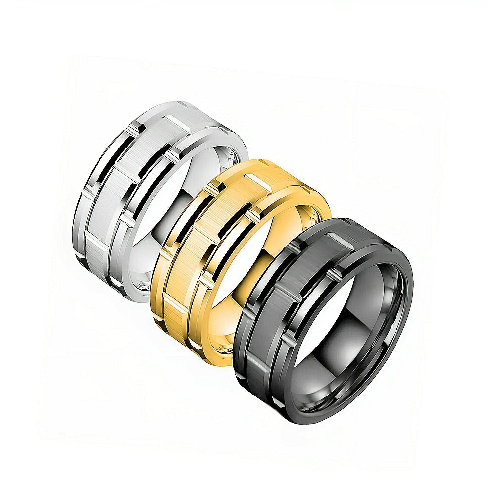Herren Ring mit modernem, strukturiertem Oberflächenfinish Shop Nory