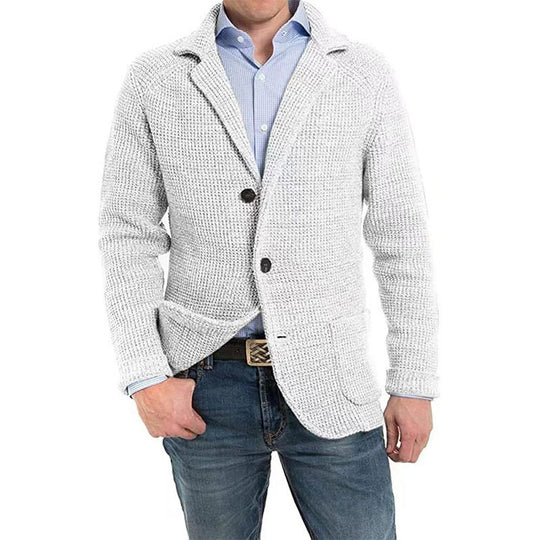 Herren Strukturstrick Sakko-Blazer mit aufgesetzten Taschen Shop Nory