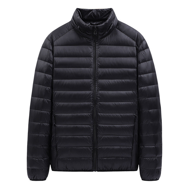 Herren ultraleichte gesteppte Steppjacke mit Stehkragen und durchgehendem Reißverschluss Shop Nory