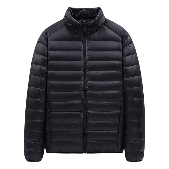 Herren ultraleichte gesteppte Steppjacke mit Stehkragen und durchgehendem Reißverschluss Shop Nory