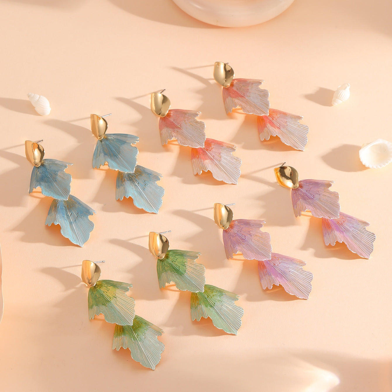 Damen Ohrstecker im floralen Design aus hochwertigem Metall Shop Nory