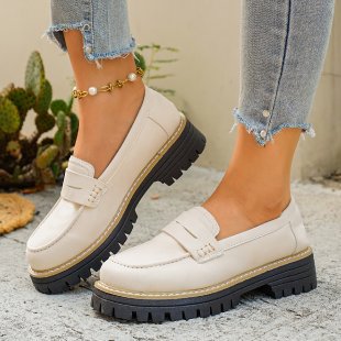Damen Klassische Loafer mit robuster Profilsohle und gepolstertem Komfortfußbett Shop Nory