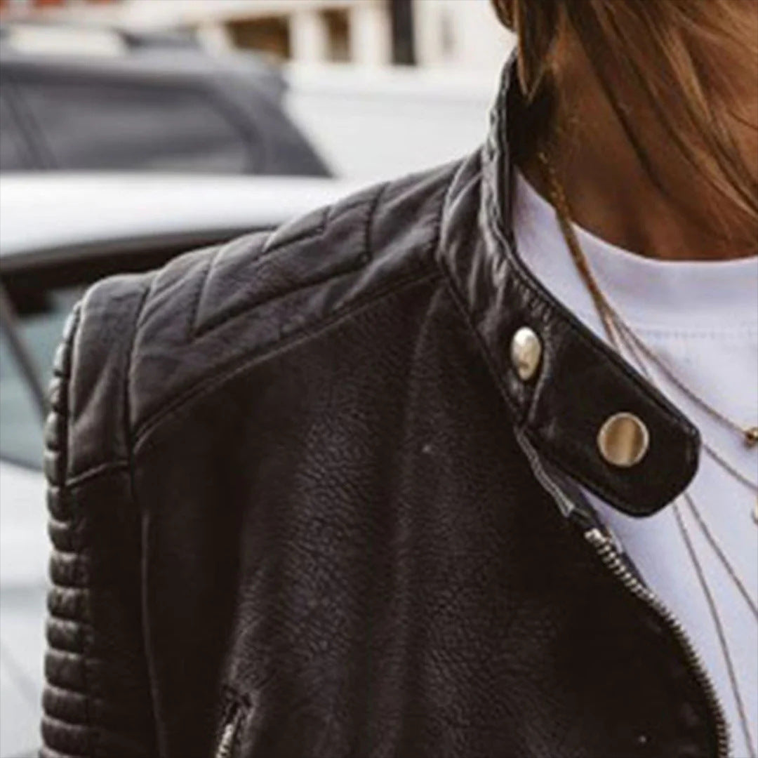 Damen Modische Bikerjacke