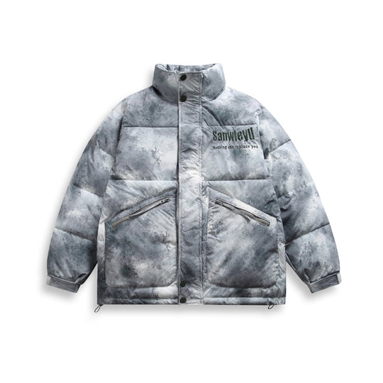 Unisex Kurz geschnittene wattierte Blousonjacke im Boxy‑Schnitt mit hohem Stehkragen und diagonalen Reißverschlusstaschen Shop Nory