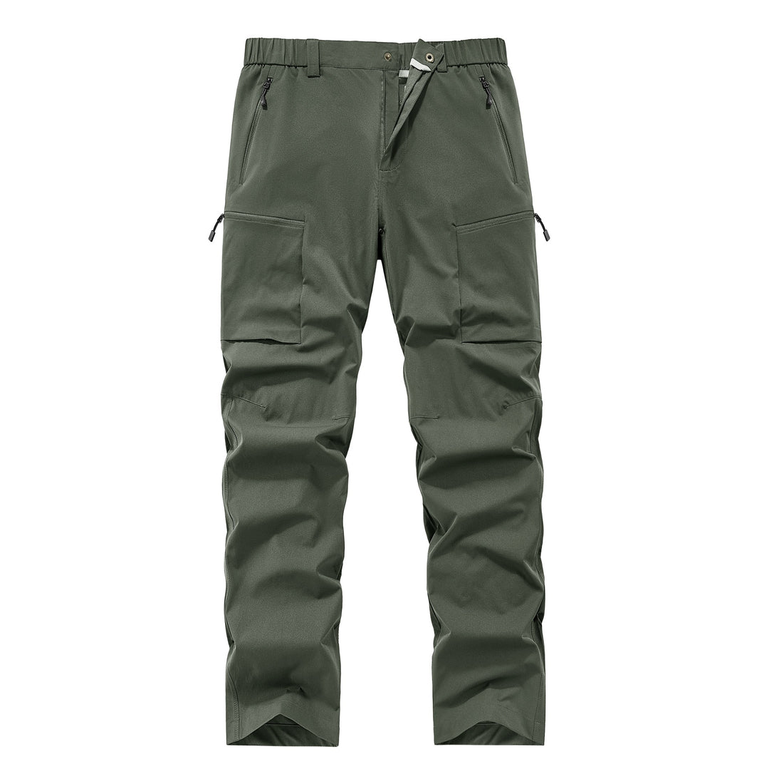 Herren Multifunktionale Cargo-Reisehose mit elastischem Bund, Reißverschlusstaschen und Knieverstärkung Shop Nory