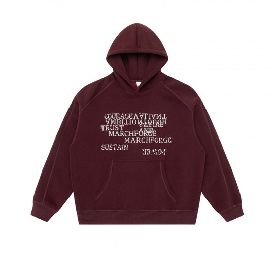 Unisex Oversize Kapuzenpullover mit typografischem Mirror-Print, Kängurutasche und Raglanärmeln Shop Nory