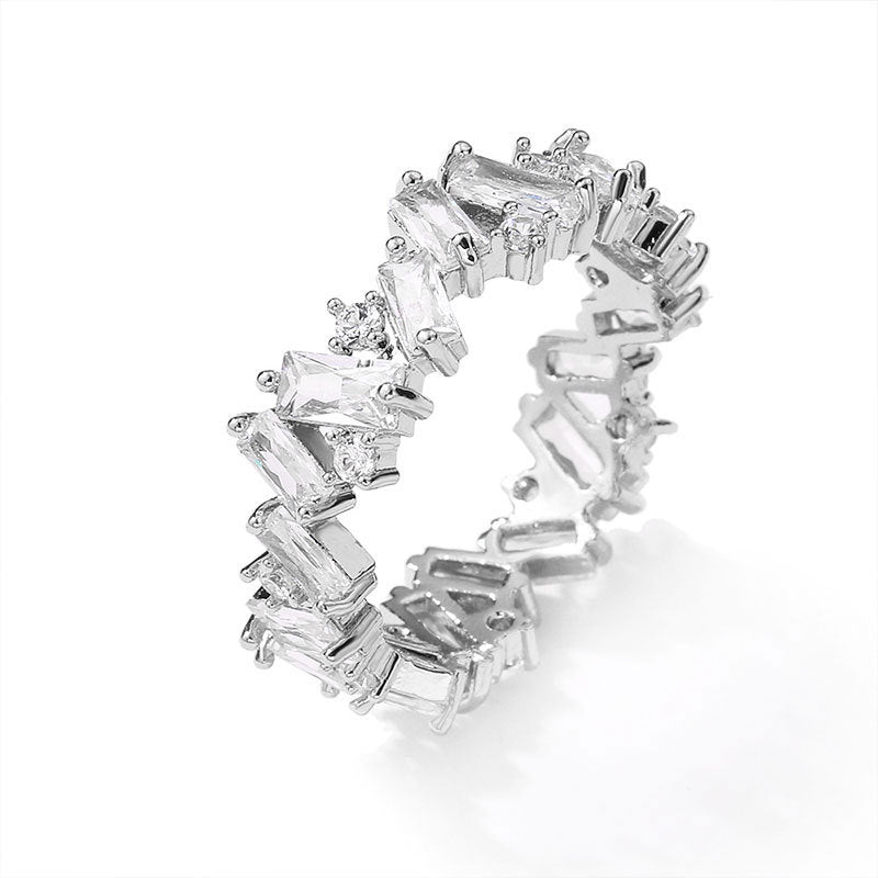 Damen Funkelnder Baguette-Ring mit Zirkonia Shop Nory