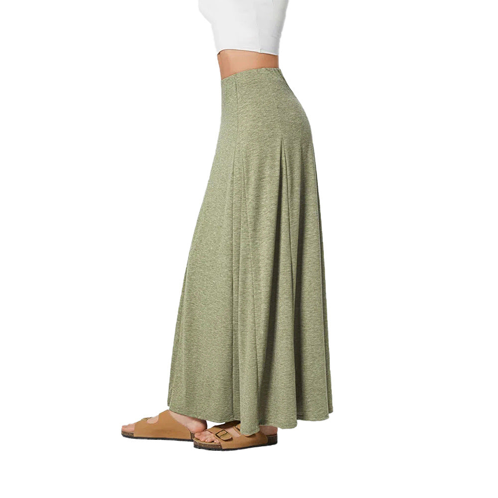 Damen fließender Maxirock mit hohem Bund und Stretch-Jersey Shop Nory