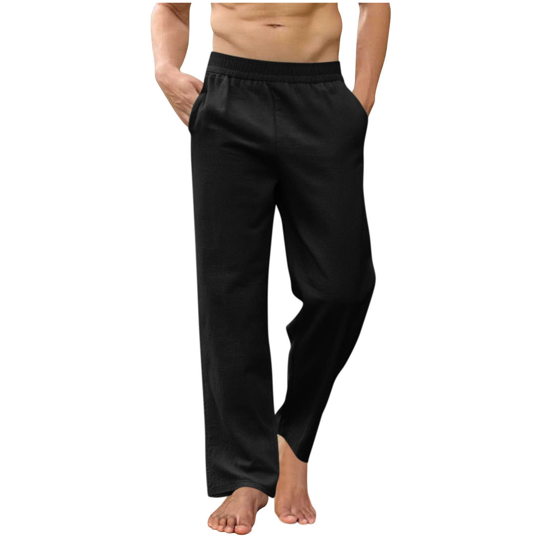 Herren nan lockere Loungehose mit elastischem Bund, Eingrifftaschen und seitlichen Knöchelschlitzen Shop Nory