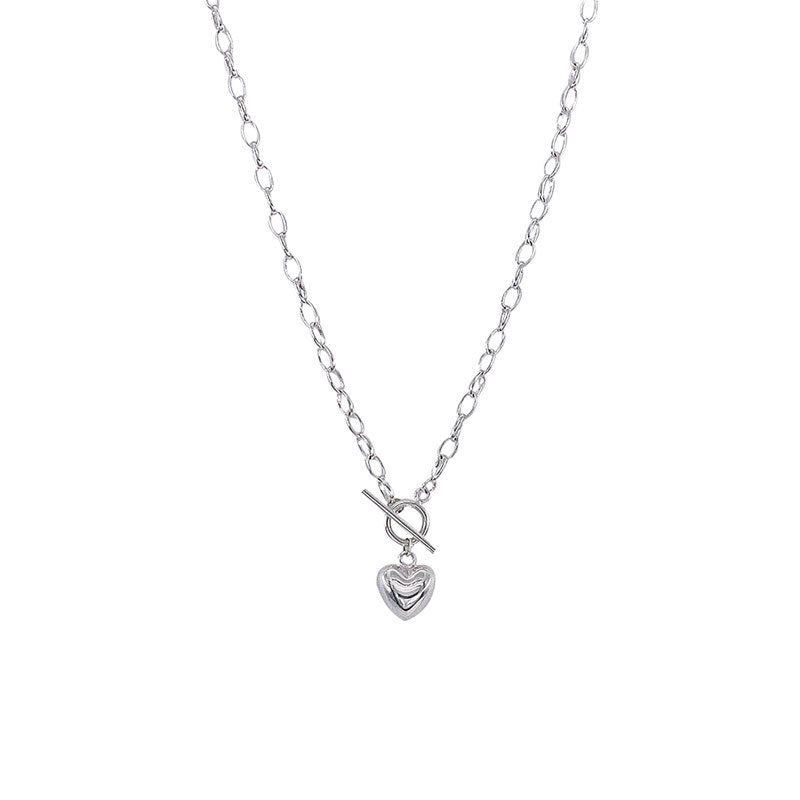 Damen Halskette mit herzförmigem Anhänger und Kettendesign Shop Nory