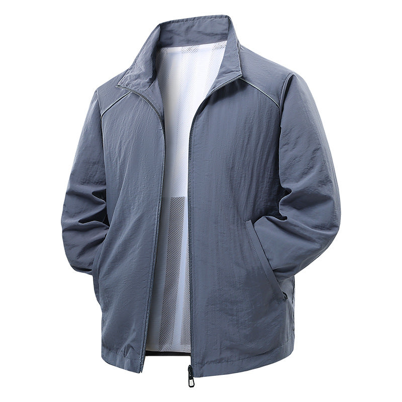 Herren Leichte Wind- und Regenjacke mit Mesh-Innenfutter und reflektierenden Schulterpaspeln Shop Nory
