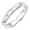 Damen Offener Ring mit floralem Design und glänzender Oberfläche Shop Nory