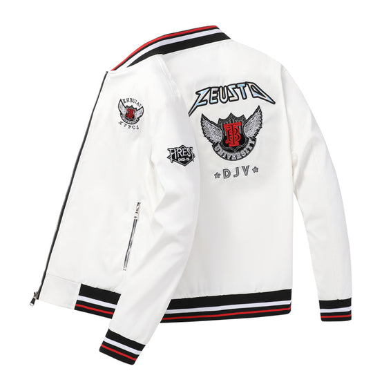 Herren Modische Bomberjacke mit Patch-Design Shop Nory