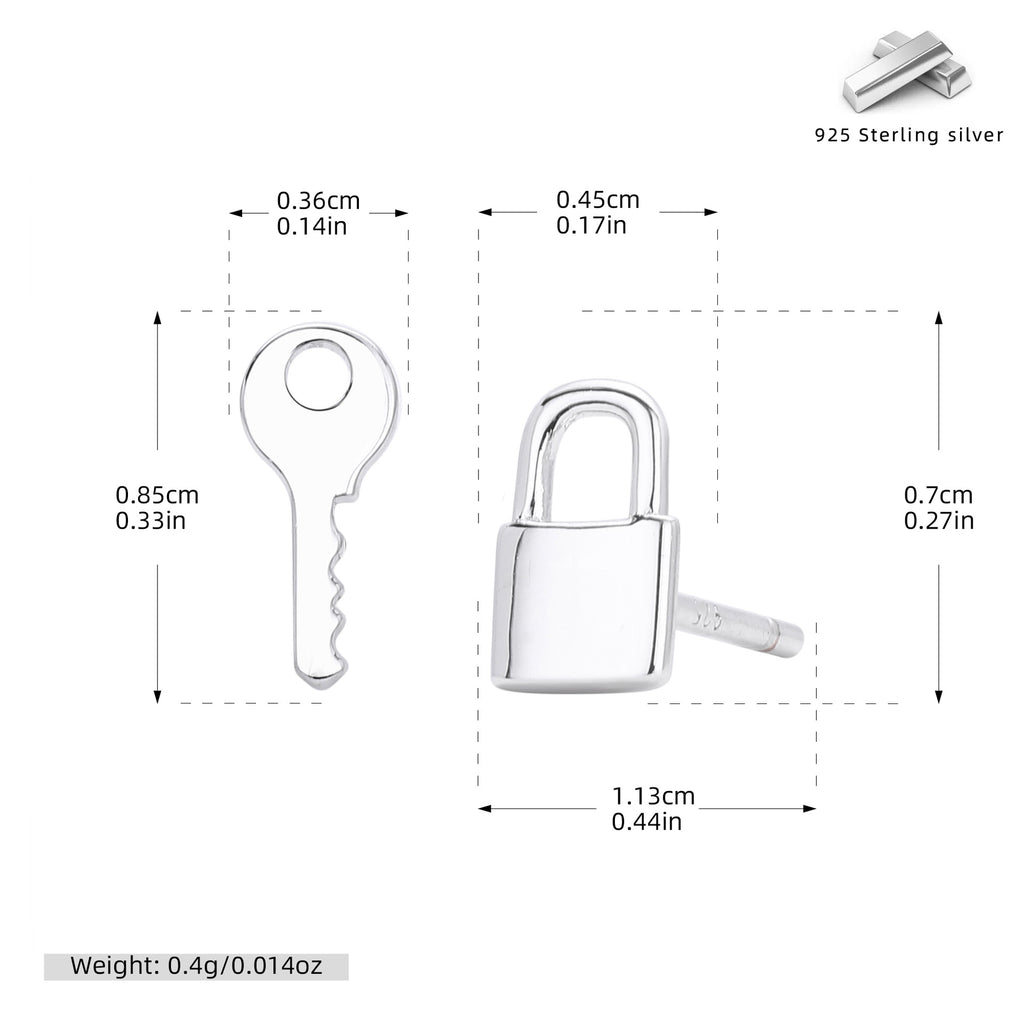 Damen Ohrstecker im Schlüssel- und Schlossdesign Shop Nory