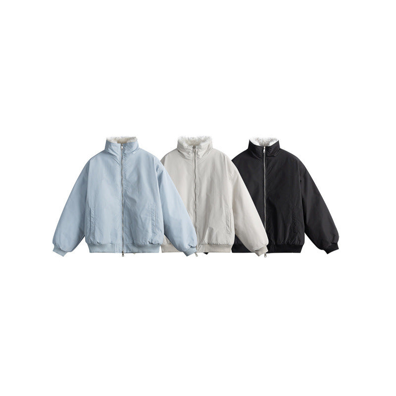 Damen Kurze Boxy-Steppjacke mit hohem Schalkragen, Teddykragen und elastischen Rippbündchen Shop Nory