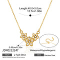 Damen Halskette mit floralem Zirkonia-Anhänger und hypoallergener Edelstahlverarbeitung Shop Nory