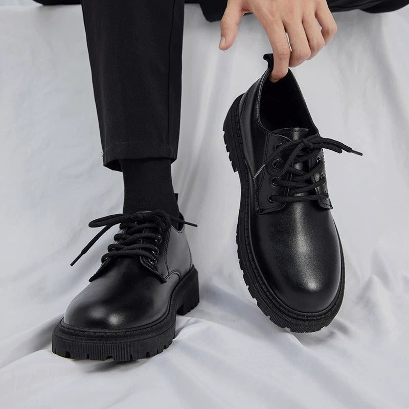 Herren Leder Schnürschuhe