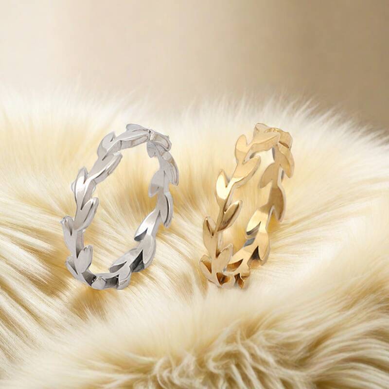 Damen Armreif mit elegantem Blattdesign Shop Nory