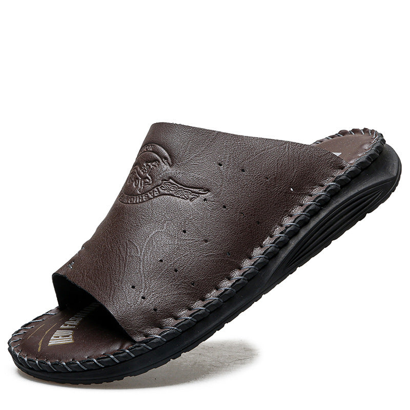 Herren Komfortable und atmungsaktive Ledersandalen
