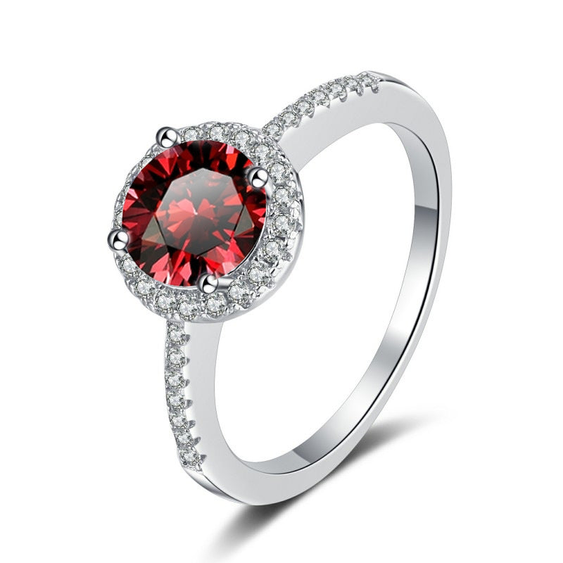 Damen Verlobungsring mit strahlendem gelbem Zirkon und funkelndem Design Shop Nory