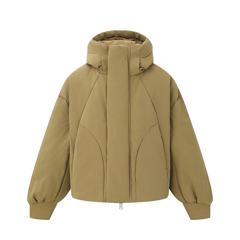 Damen Kurz geschnittene wattierte Steppjacke mit hohem Stehkragen und Ballonärmeln Shop Nory