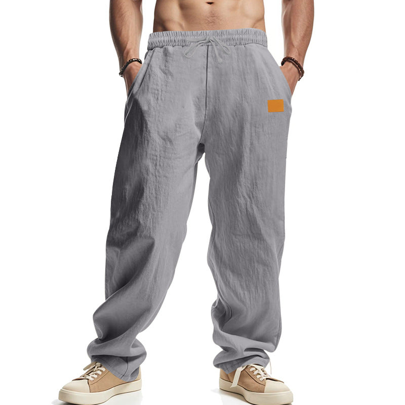 Herren lässige Leinenhose mit elastischem Bund und großzügigen Seitentaschen ShopNory