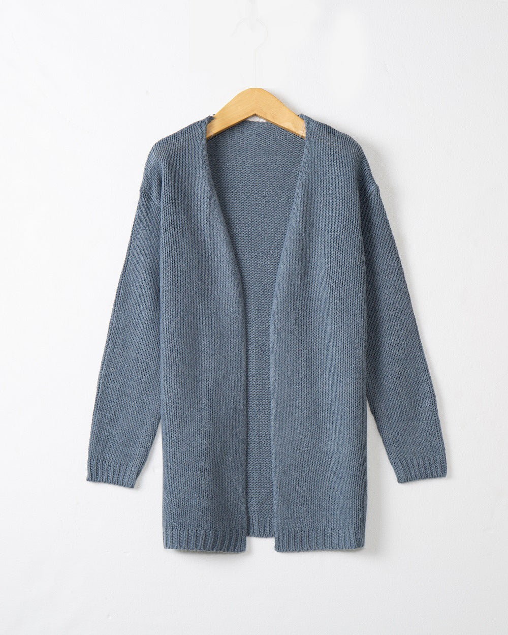 Damen Longline Strickcardigan ohne Verschluss mit offener Front und feiner Rippkante Shop Nory