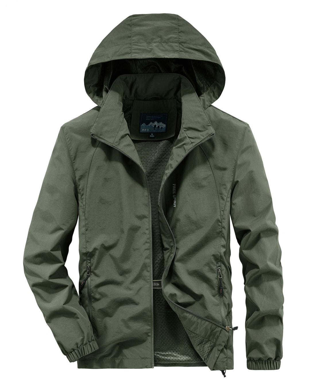 Herren Ultraleichte Atmungsaktive Kapuzenjacke mit perforiertem Mesh‑Futter und Reißverschlusstaschen Shop Nory