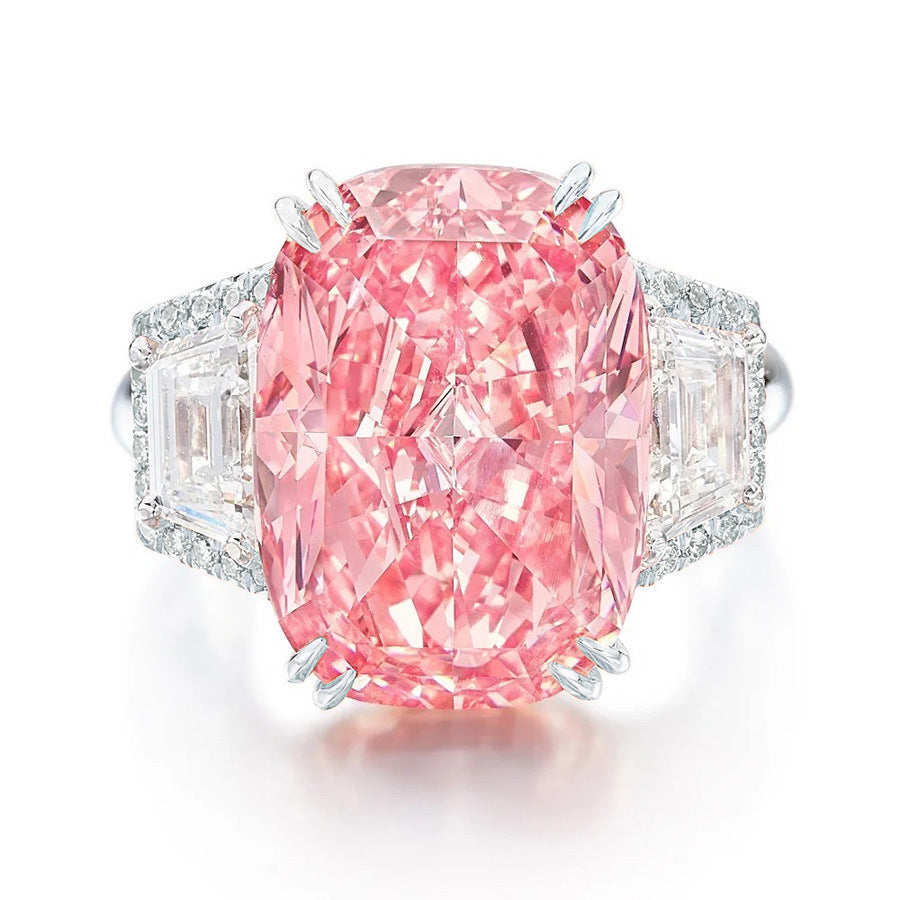 Damenring mit facettiertem, strahlendem Edelstein und filigranem Zirkonia-Besatz Shop Nory