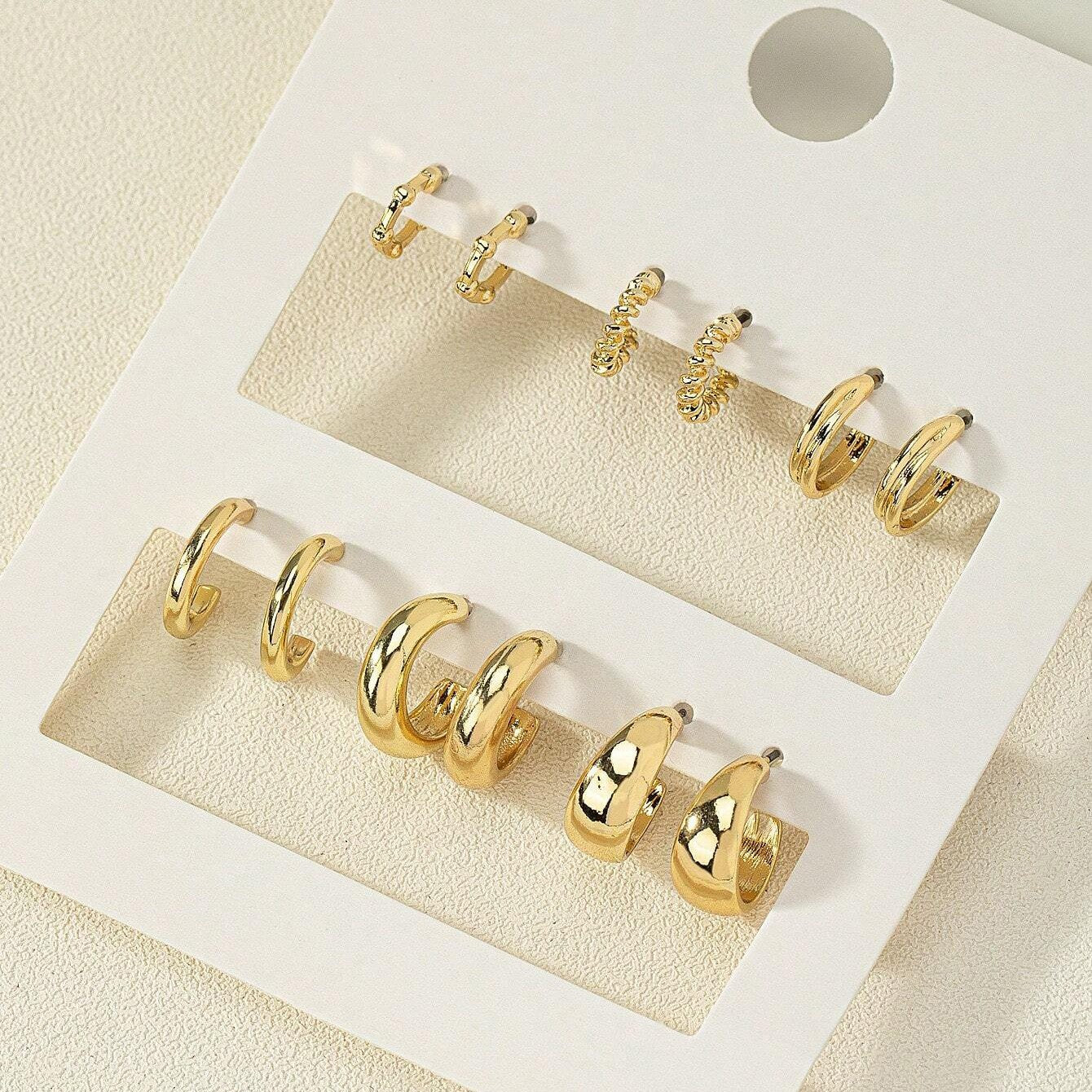 Damen Ohrringe Set mit modernen Kugel- und Knoten-Designs Shop Nory