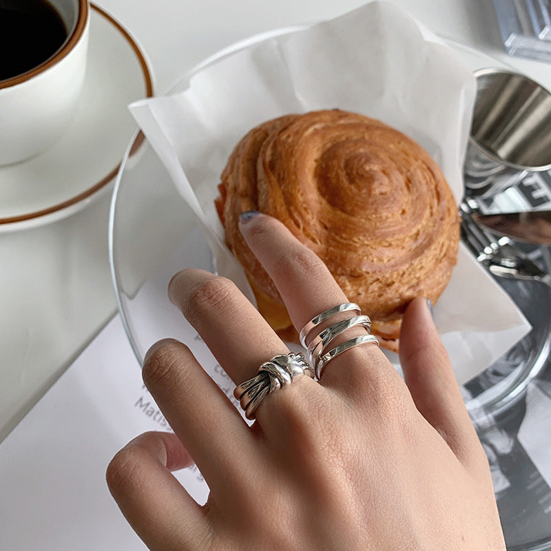 Damen Schlichtes und modernes Ring-Set Shop Nory