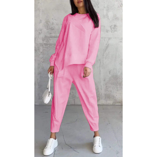 Damen Lässiges Zweiteiliges Lounge-Set mit Oversize-Sweatshirt und taillierter Tapered-Hose Shop Nory