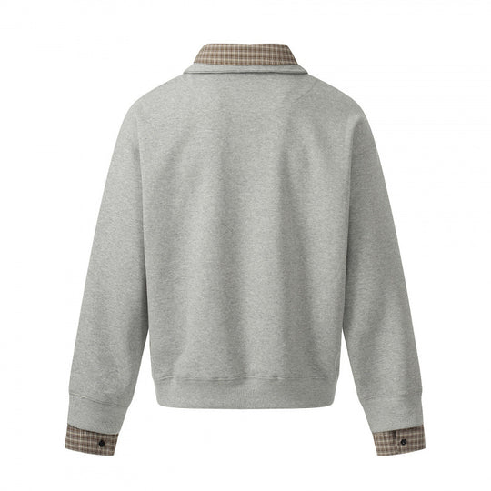 Herren Sweatshirt mit integriertem Hemdkragen und Layering‑Optik Shop Nory