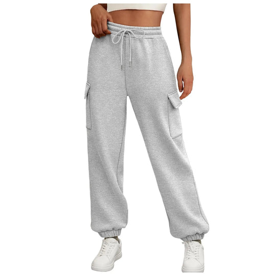 Damen nan Cargo-Jogger mit hohem Komfortbund Kordelzug und aufgesetzten Klappentaschen Shop Nory