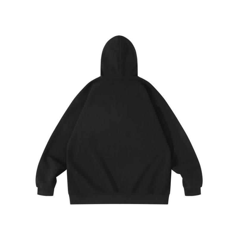 Unisex Oversize-Kapuzenpullover mit Statement-Print und Kängurutasche Shop Nory
