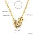 Damen Halskette mit liebevollem Herzmotiv aus goldplattiertem Edelstahl und funkelnden Zirkonia Shop Nory