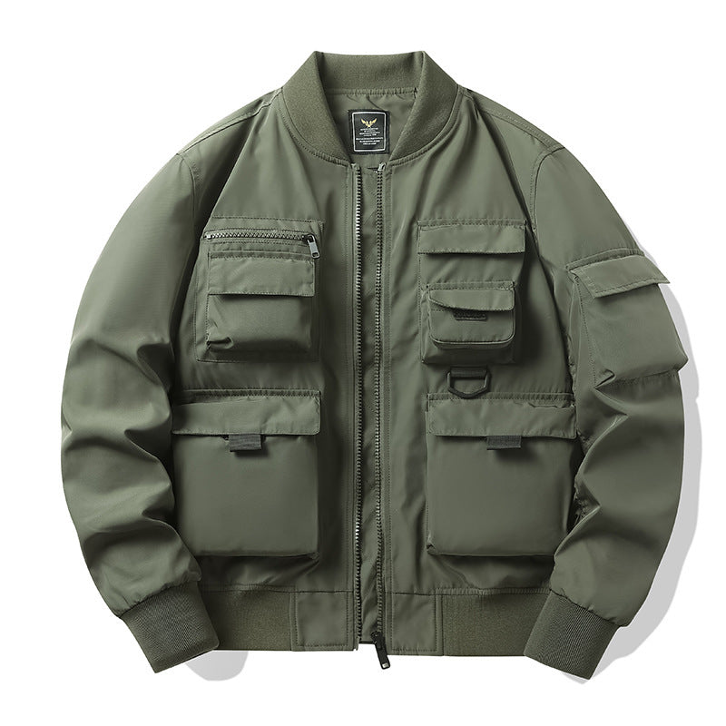 Herren Multitaschen-Tactical-Bomber mit modularen Außenfächern und D-Ring-Details Shop Nory