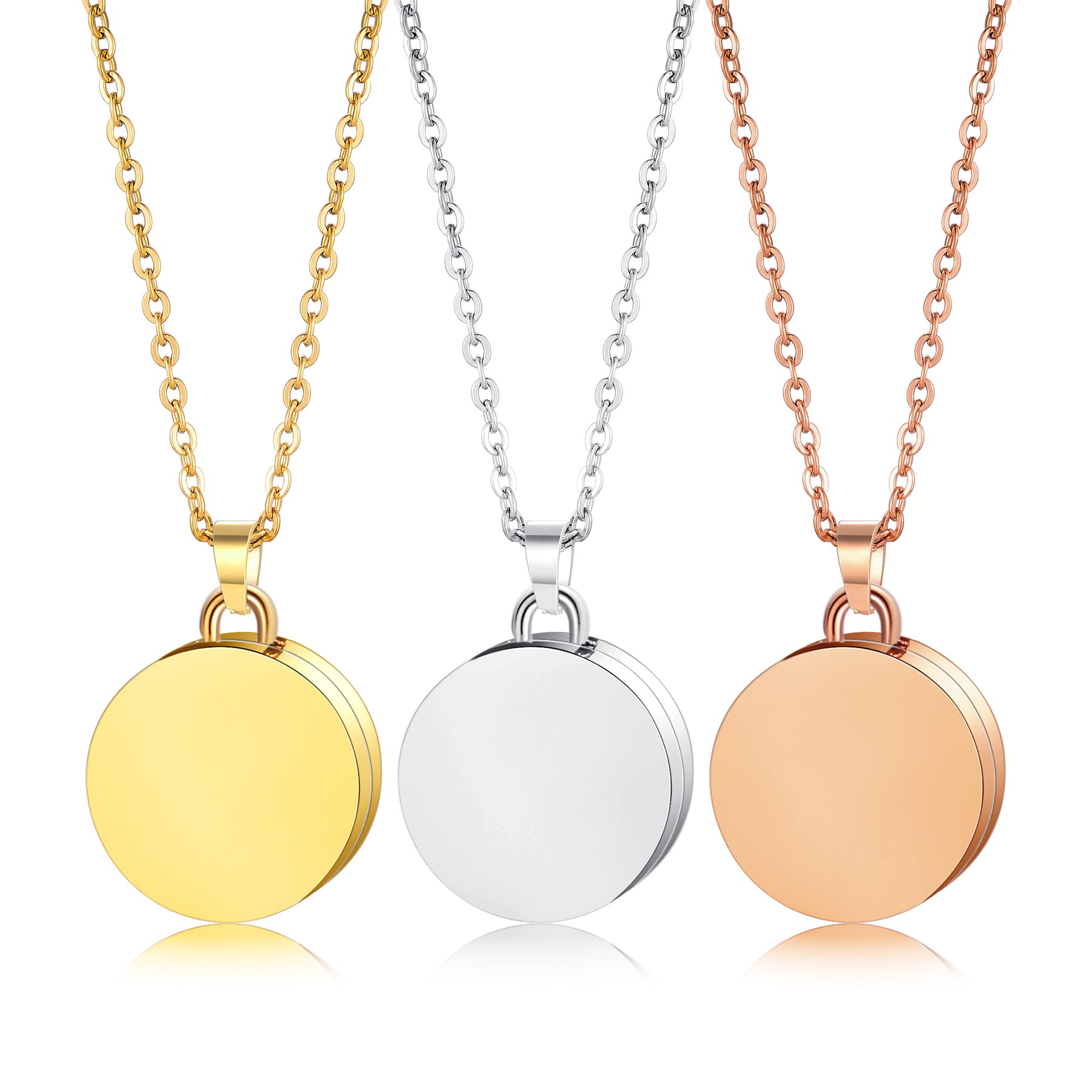 Damen personalisierte Medaillon-Halskette mit hochwertigem Edelstahl Shop Nory
