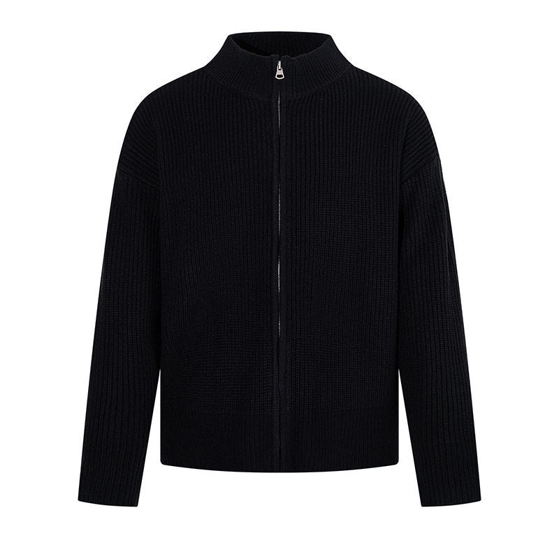 Damen Grobstrick-Zipjacke mit Stehkragen und oversized Passform Shop Nory