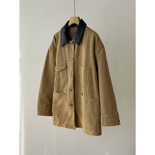 Damen Modische Utility-Jacke mit Karomuster Shop Nory