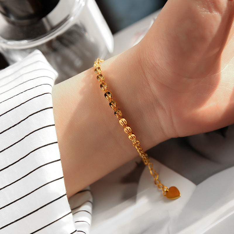 Damen zartes Handgelenk-Armband mit Herz-Anhänger Shop Nory