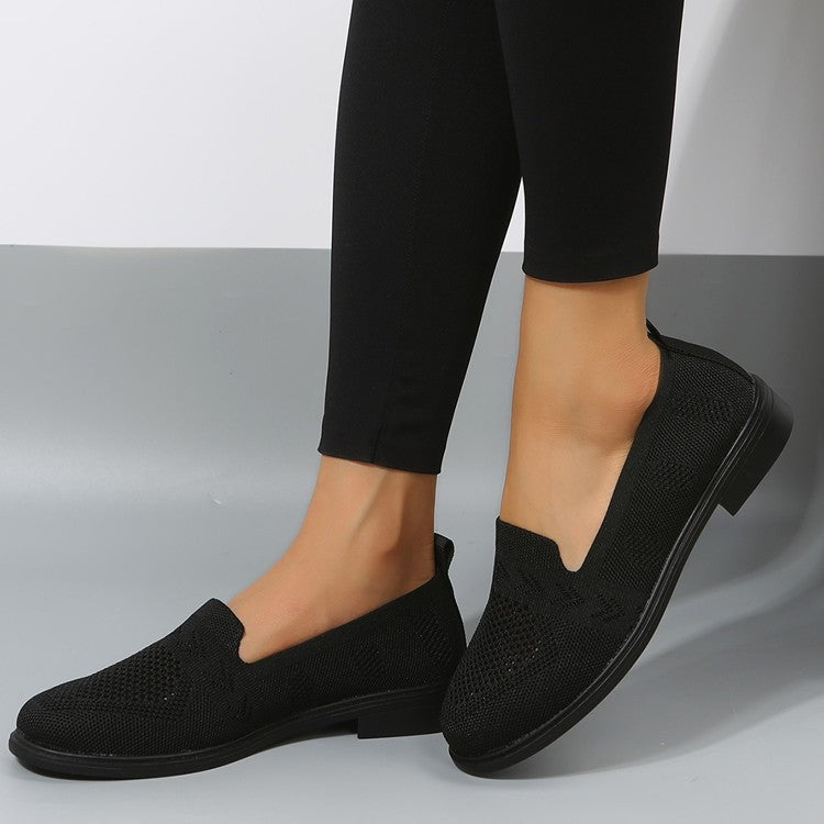 Damen luftige Slip-On Sneakers mit atmungsaktivem Netzmaterial